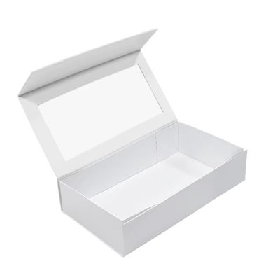 Kotak Hadiah Rigid Cardboard Matt Art Collapsible Custom Made of Art Paper and Cardboard Magnetic Gift Folding Box dengan jendela