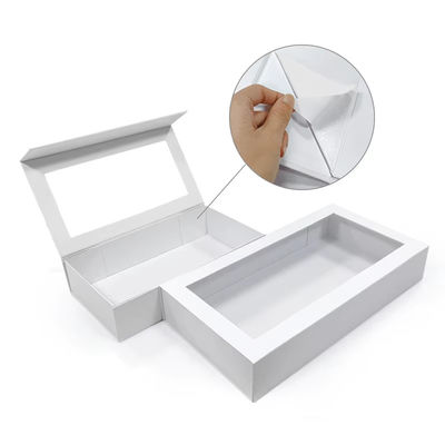 Kotak Hadiah Rigid Cardboard Matt Art Collapsible Custom Made of Art Paper and Cardboard Magnetic Gift Folding Box dengan jendela