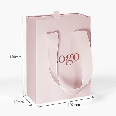Custom logo Laci Sliding Cardboard Luxury High End Gift Paper Box Kalung Gelang Perhiasan Perfume Packaging Box dengan pegangan