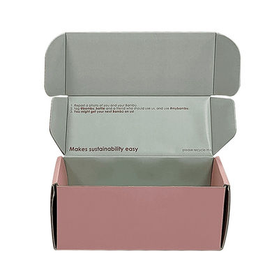 Custom Printed Mailer Box Pink Kosmetik Pribadi Mailing Packaging Box Terima Kasih Gift Wrap Cardboard