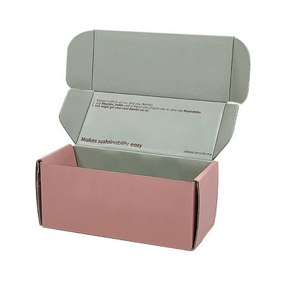 Custom Printed Mailer Box Pink Kosmetik Pribadi Mailing Packaging Box Terima Kasih Gift Wrap Cardboard