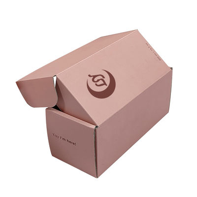 Custom Printed Mailer Box Pink Kosmetik Pribadi Mailing Packaging Box Terima Kasih Gift Wrap Cardboard