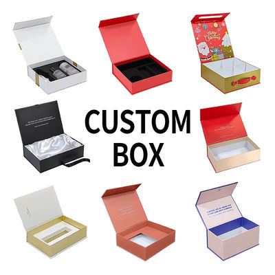 Custom Rigid Cardboard Packaging Luxury Magnet Gift Box Logo Anda Sendiri Dengan Penutupan Magnetik
