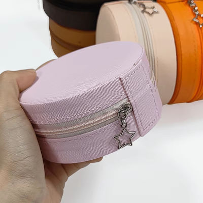 High End Portable Pink Perhiasan Set Kotak Earrings Cincin Kalung Gelang Gelang Perhiasan Storage Box