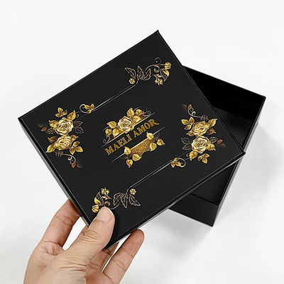 Pabrik Percetakan Custom High End Perhiasan Mewah Set Kotak Golden Rose Rope Rambut Headdress Kotak Kemasan
