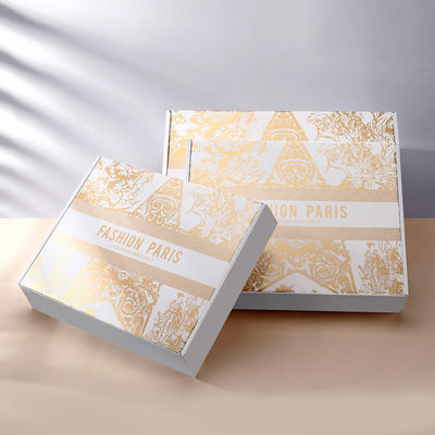 Custom Eco Friendly Biodegradable Kardus kaku kotak pengiriman bergelombang parfum bahan daur ulang Hot Stamping kotak hadiah