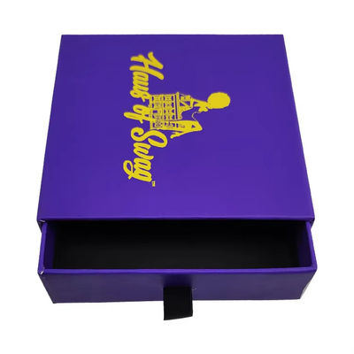 Custom Shape 8x8 Small Slide Drawer Gift Box Art Paper Jewelry Sliding Box dengan Handle Ketebalan 2mm