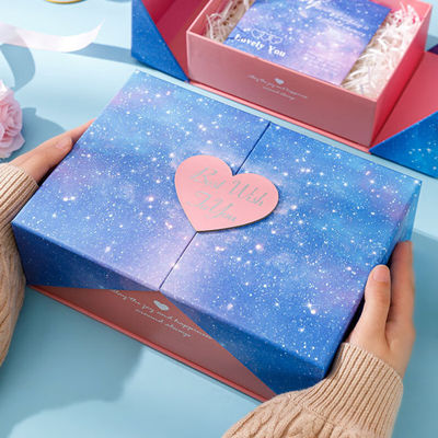 Customized Double Door Open Box Ring Perfume Watch Packaging Box Hadiah dengan Logo Anda Sendiri