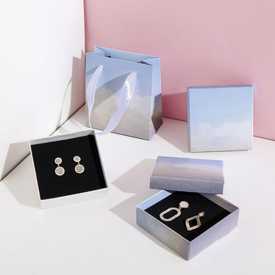 Logo Custom Luxury Karton Perhiasan Kotak Cincin Earrings Kalung Gelang Rangka Dasar Ketahanan Perhiasan Kemasan
