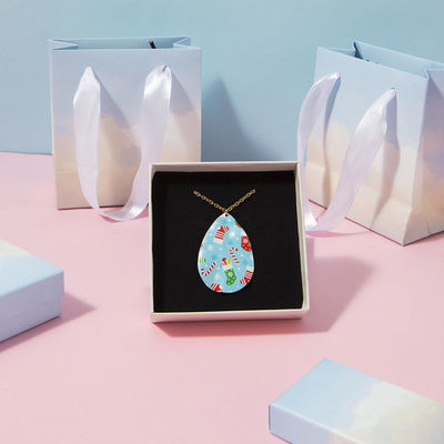 Logo Custom Luxury Karton Perhiasan Kotak Cincin Earrings Kalung Gelang Rangka Dasar Ketahanan Perhiasan Kemasan