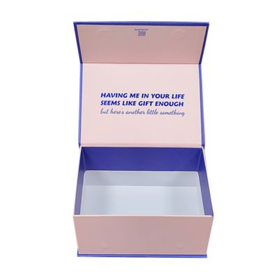 Custom Logo Warna Square Biru Magnetik Perhiasan Kemasan Kothak Hadiah Mewah Untuk Hadiah