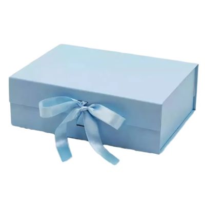 Custom Logo Ukuran Luxury Magnetic Flip Wig Cosmetic Packaging Box Box Hadiah Dengan Ribbon Magnetic Closure