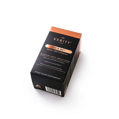Tabung Lip Gloss yang jelas dengan foil emas dan logo khusus yang dicetak Kotak kertas tahan lama untuk sampo minyak kuku CMYK