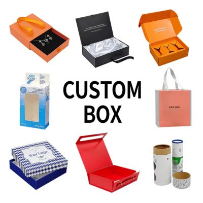 2mm tebal Custom 6x6x2 kotak pengiriman bergelombang dengan emas foil Stamping dan sampel gratis peralatan meja Daur ulang