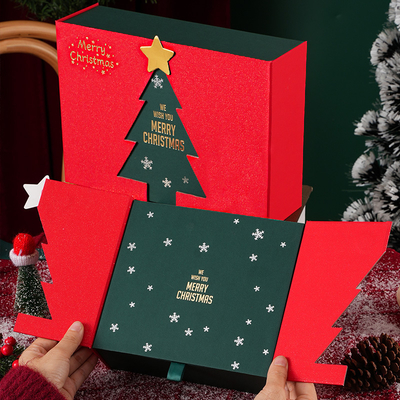 Kotak Natal Kustom Industri Untuk Lilin Kaos Kaki Kemasan Kerajinan Hadiah yang Dipersonalisasi