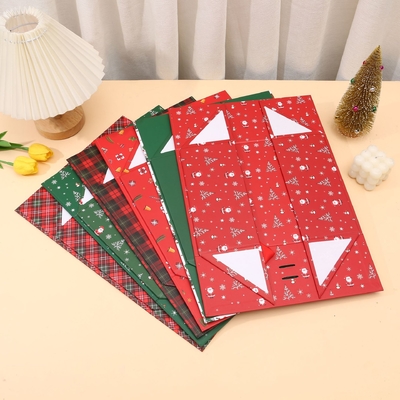 Pita Unik untuk Usaha Kecil untuk Kaos Kaki Kotak Hadiah Natal Karton Mewah Kustom dengan Penutup Magnetik Laminasi UV