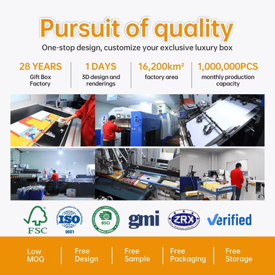 Kotak Hadiah Kaku Mewah Daur Ulang Kustom dengan Penutup Magnetik Lipat Atas Kotak Kertas Lipat Penyimpanan Kemasan Kosmetik Perhiasan Parfum Buatan Tangan