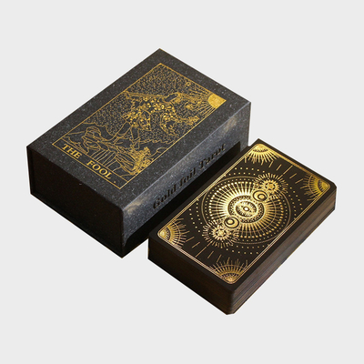 Kotak Tarot Mewah Kartu Tarot Kaku Kustom Penutup Magnet Bentuk Buku Dekoratif Kotak Hadiah Buku Palsu