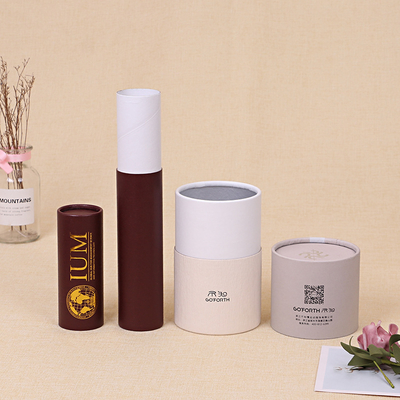 Kemasan tabung lilin ramah lingkungan Kotak hadiah tabung kertas biodegradable untuk toples kaca