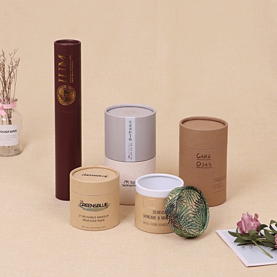 Kemasan tabung lilin ramah lingkungan Kotak hadiah tabung kertas biodegradable untuk toples kaca