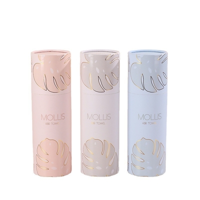 Kotak tabung khusus premium untuk parfum perawatan kulit kardus daur ulang tabung kertas bulat kemasan dengan logo cetak