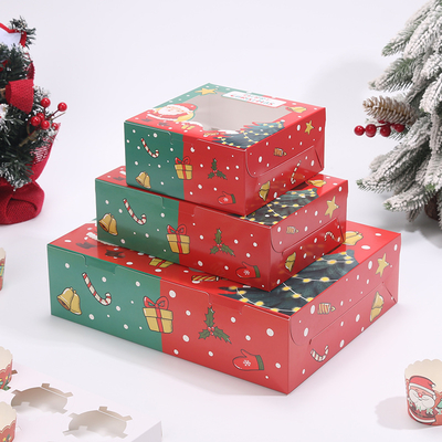 Kotak Hadiah Liburan Natal Mewah 2025 Kemasan Kertas Kraft Kotak Hadiah Cetak Kustom Meriah untuk Musim Liburan
