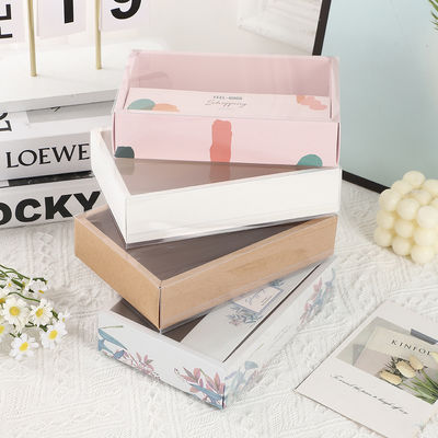 Kotak Hadiah Pakaian Personalisasi Berkualitas Tinggi Kustom untuk Kaos Kaki Pakaian Aksesori Desain Selongsong Kemasan Dengan Jendela