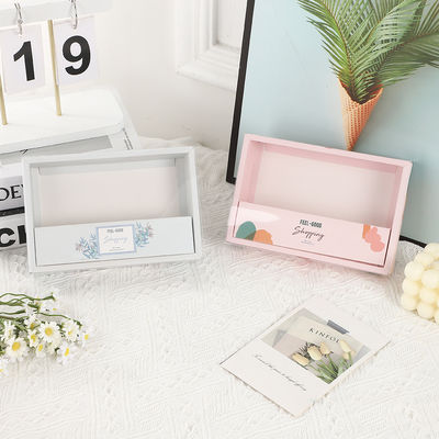 Kotak Hadiah Pakaian Personalisasi Berkualitas Tinggi Kustom untuk Kaos Kaki Pakaian Aksesori Desain Selongsong Kemasan Dengan Jendela