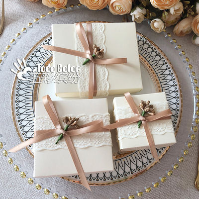 Custom Biodegradable Packaging Wedding Favor Kothak Hadiah untuk Kosmetik Pesta Acara