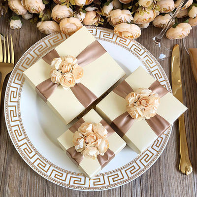 Custom Biodegradable Packaging Wedding Favor Kothak Hadiah untuk Kosmetik Pesta Acara