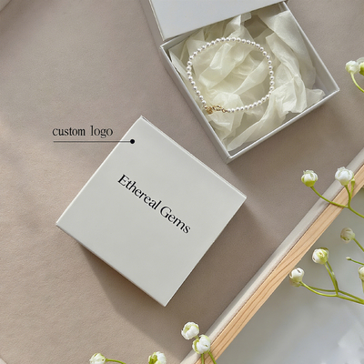 Kotak Hadiah Perhiasan Pernikahan Mewah Logo Kustom Dicetak Laci Penyimpanan untuk Cincin Pengantin, Anting, Kalung