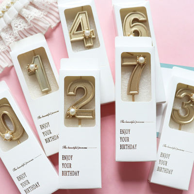 Customized kotak warna Pencetakan Nomor Kue Candle Ulang Tahun Kothak Hadiah Klein kotak hadiah kecil