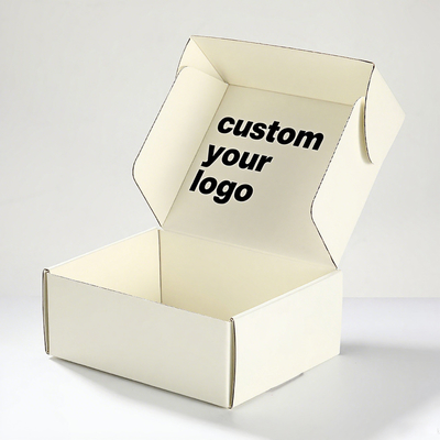 Custom Putih Pribadi Kothak Pengiriman dengan Logo untuk Bisnis Kecil Kemasan Kothak Mailer Box