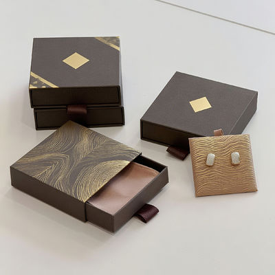 Custom Logo Eco Friendly Printed Hard Rigid Recycle Style Paper Packaging Cardboard Drawer Box Sliding Untuk Perhiasan