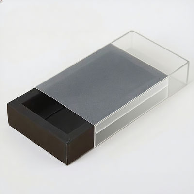 Custom High-End Packaging Box Kraft Paper Drawer Box dengan jendela PET yang jelas