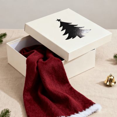 Custom Luxury Christmas Gift Boxes Matte Rigid Cardboard for Packaging Scarf Dress Underwear Shirt Bahan Asaptik Daur Ulang