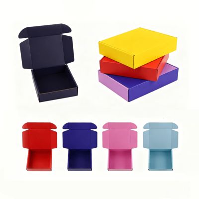 Kotak Kertas Bergelombang Kustom 13*13*3cm Kotak Surat Kecil Berwarna-warni Pakaian Laminasi Mengkilap Bahan Daur Ulang untuk Pengiriman Lilin