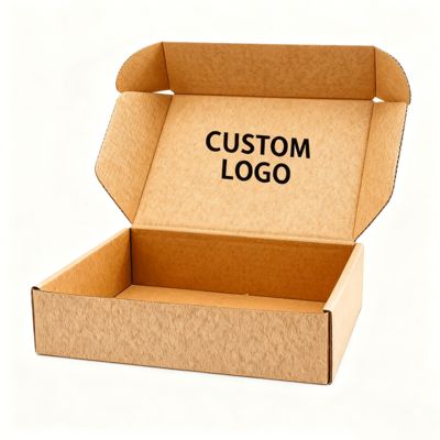 Kotak Pesawat Pengiriman yang Dapat Didaur Ulang, Tahan, Kekuatan Tinggi, Karton Bergelombang, Embossing Untuk Pengemasan Bisnis Kecil