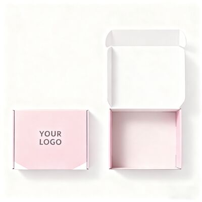 Custom Premium Pink Shipping Box Kardus Kotak kertas kosmetik daur ulang untuk kemasan make-up