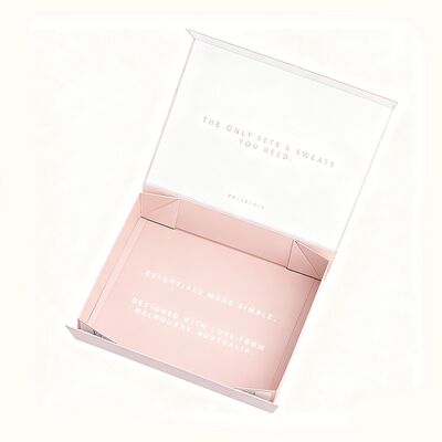 Paket Pakaian Mewah Berkualitas Eco Friendly Magnetic Folding Gift Paper Box Untuk Baju Ringan