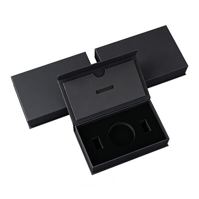 Custom Luxury Black Magnetic Folding Gift Box for Jewelry Perfume iPhone Candle Chocolate