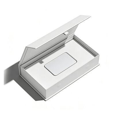 Logo khusus Kotak kertas berlapis panas yang dapat didaur ulang dengan tutup magnetik untuk kemasan kartu hadiah kecil