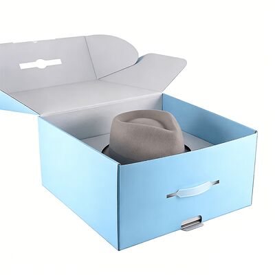 Custom Hat Boxes with logo Environmentally Friendly Coated Rigid Luxury Cardboard Shipping Paper Boxes  Packaging for Caps