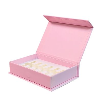 Custom Logo Print Magnetic Book Shape Gift Box untuk parfum dan kosmetik Cologne