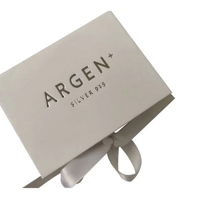 Custom Necklace Perhiasan Kotak Kardus Kado Kado Mewah Kemasan Dengan Pita Premium Magnetic Gift Box