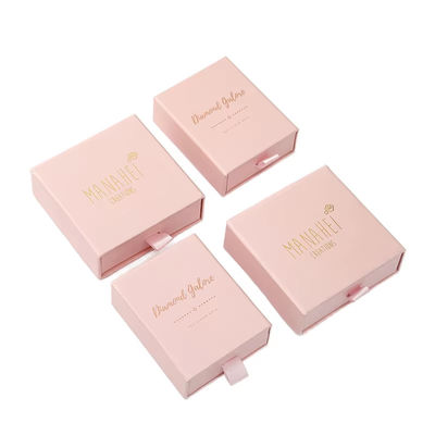 Pabrik Grosir Custom Label Pribadi Kotak Perhiasan Kalung Earring Ring Packet Box Laci