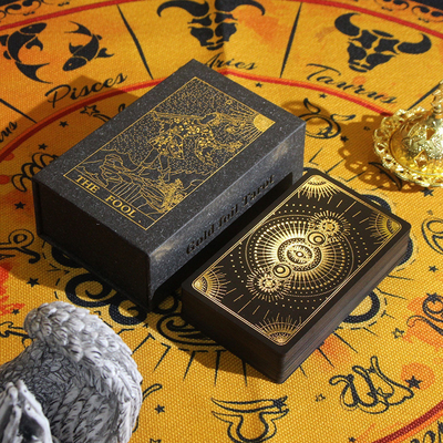 Kotak Tarot Mewah Kartu Tarot Kaku Kustom Penutup Magnet Bentuk Buku Dekoratif Kotak Hadiah Buku Palsu