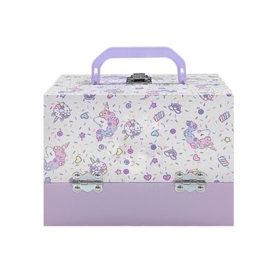 Eco-Friendly Custom Kids Toy Gift Box Luxury Stiff Cardboard Suitcase Style dengan pegangan logam