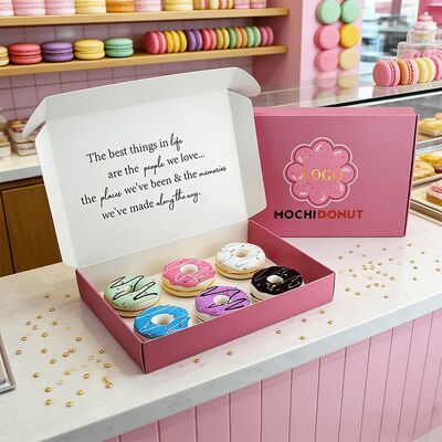 Custom Eco Friendly Kotak Kertas Kraft Putih Kotak Kardus Flip Top Goresan untuk Lilin Incense Chocolate Bar Donuts