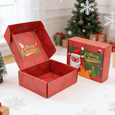 Custom Printed Shipping Box Christmas Box Hadiah untuk Pakaian Electronic Gift Present Packaging
